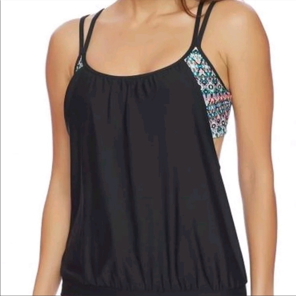 NWT Next Swim Double Up Geometric Tankini 38 B/C